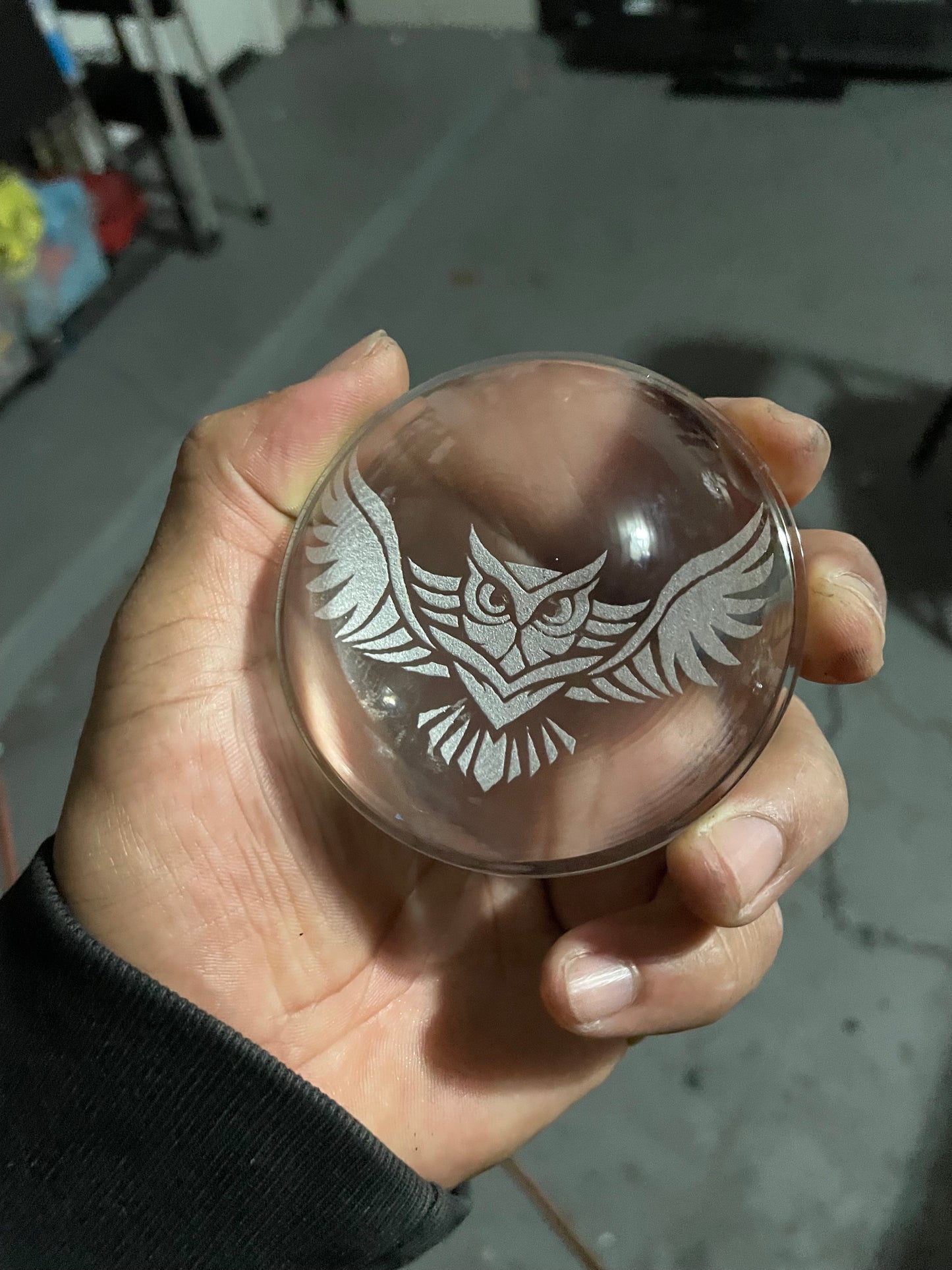 Custom etching clear projector lense