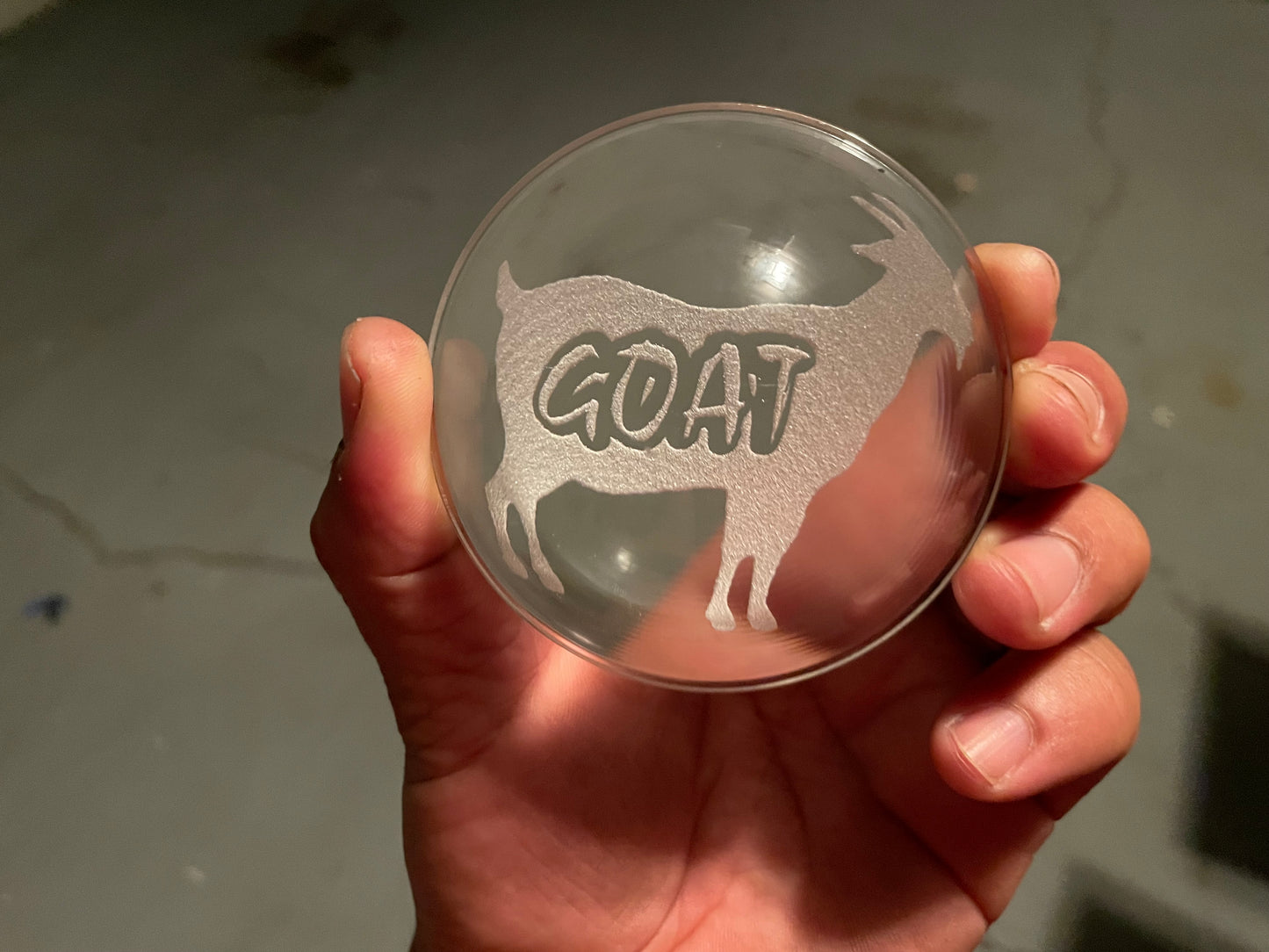 Custom etching clear projector lense