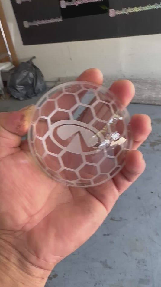 Custom etching clear projector lense